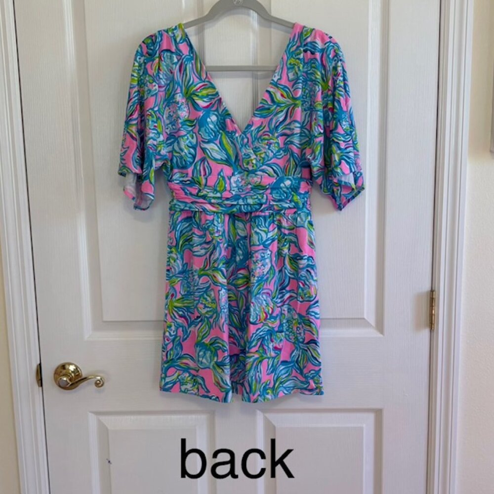 Lilly Pulitzer Parigi Skort Romper Small NWT Pelican Pink - Off the Scales - Picture 4 of 10